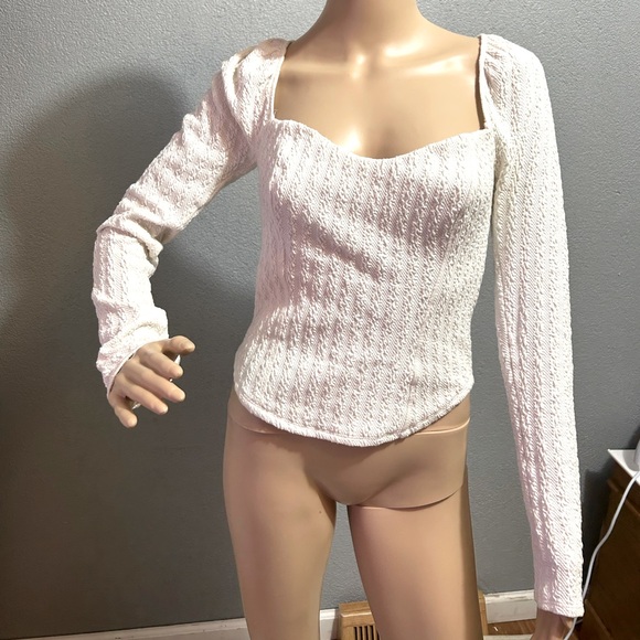 Free People winter white tie back top size small - Picture 4 of 13